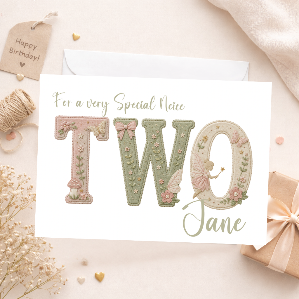 Personalised Birthday Card - Sage & Fairy