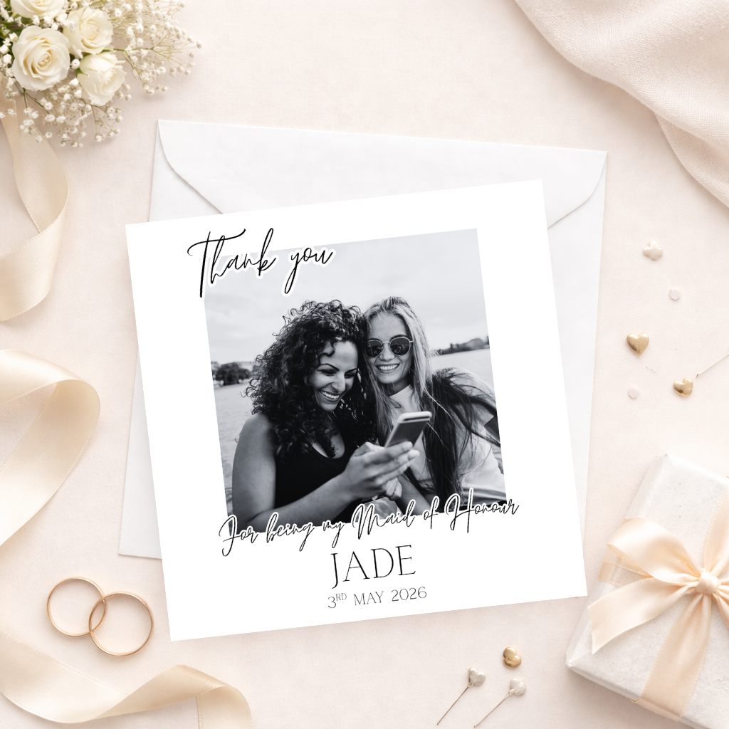 Bridal party Thank you Card