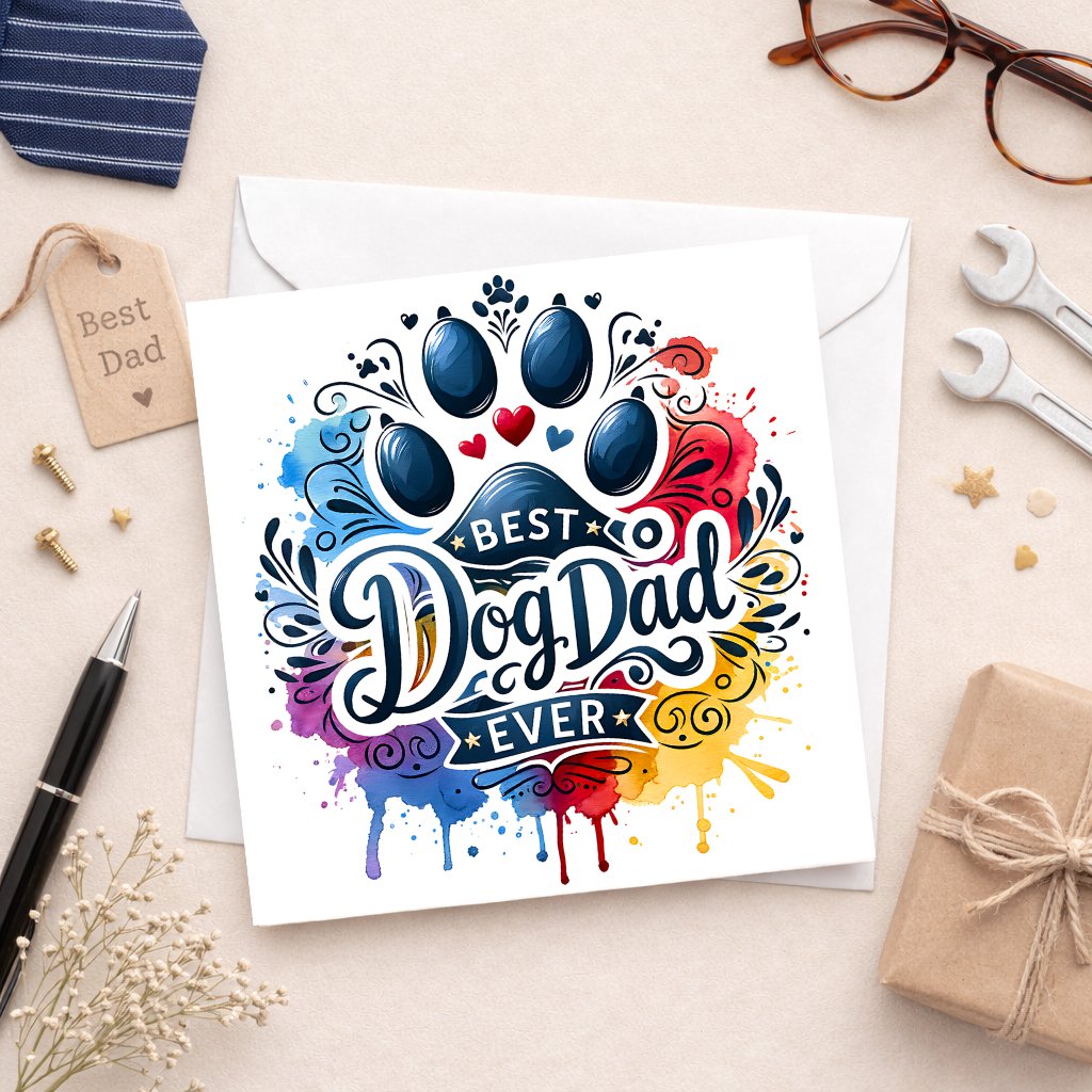 Best Dog Dad Card