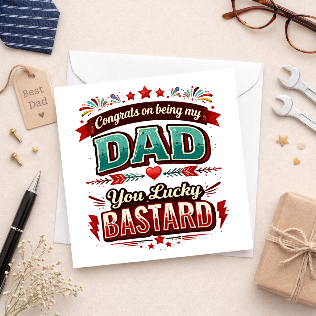 Personalised luck B*****d Card