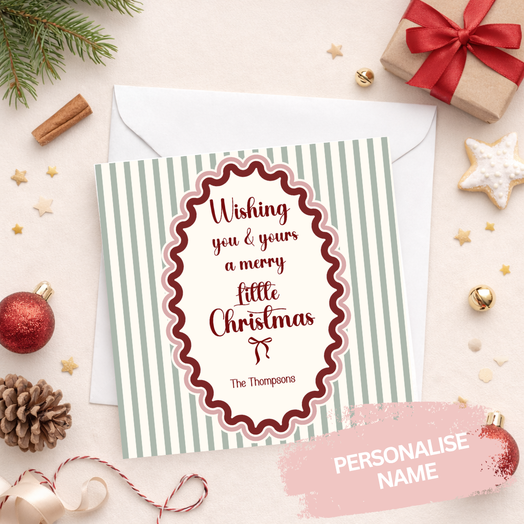 Personalised Merry Little Christmas Card