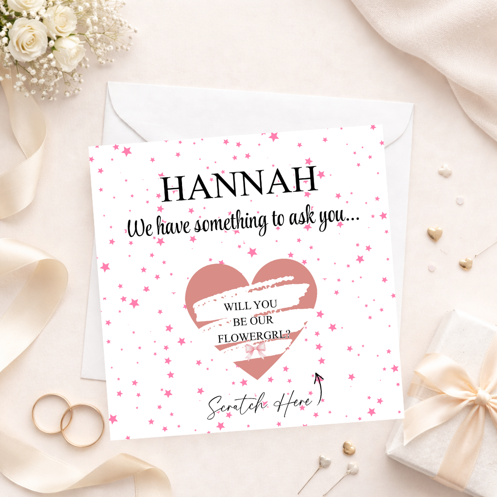 Flower Girl Proposal Scratch Card