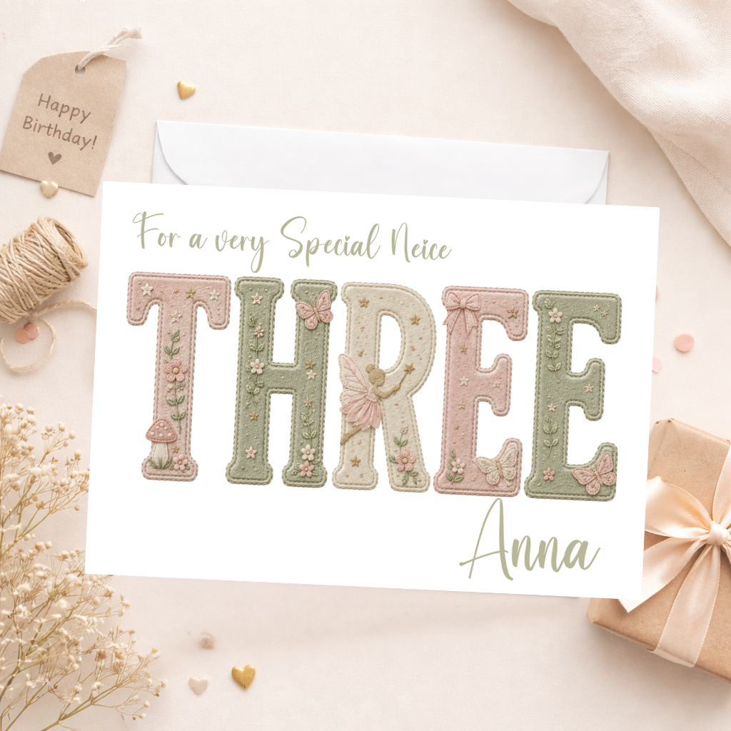 Personalised Birthday Card - Sage & Fairy