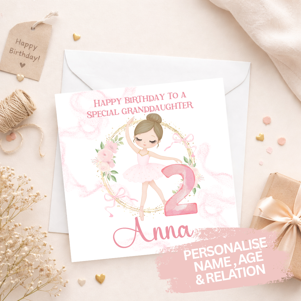Girls Birthday Card - Ballerina