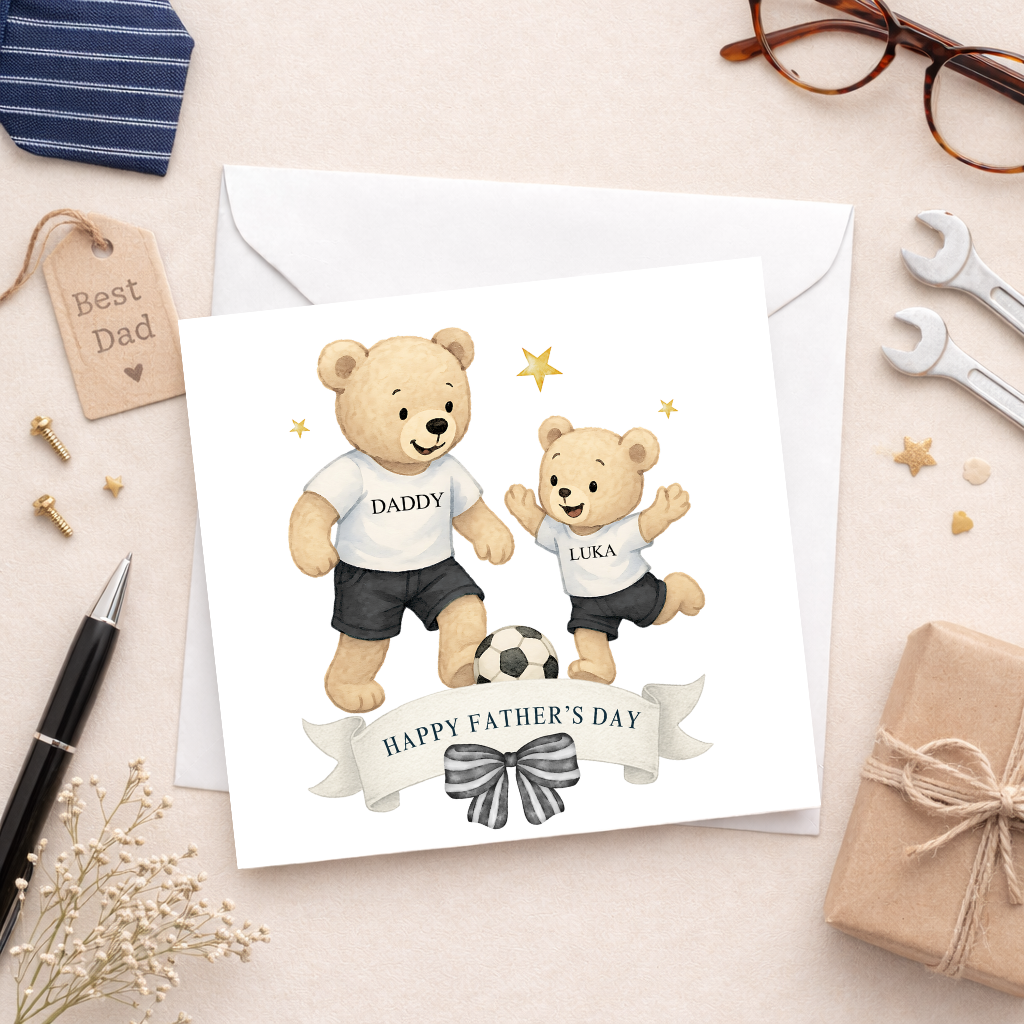 Personalised Bear Ball Card