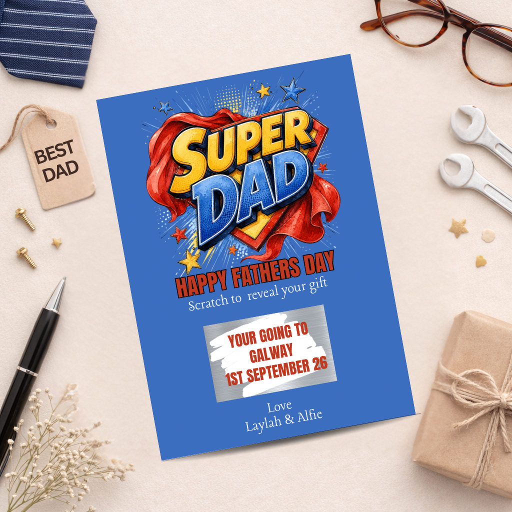 Super Dad Scratch Card Gift Reveal