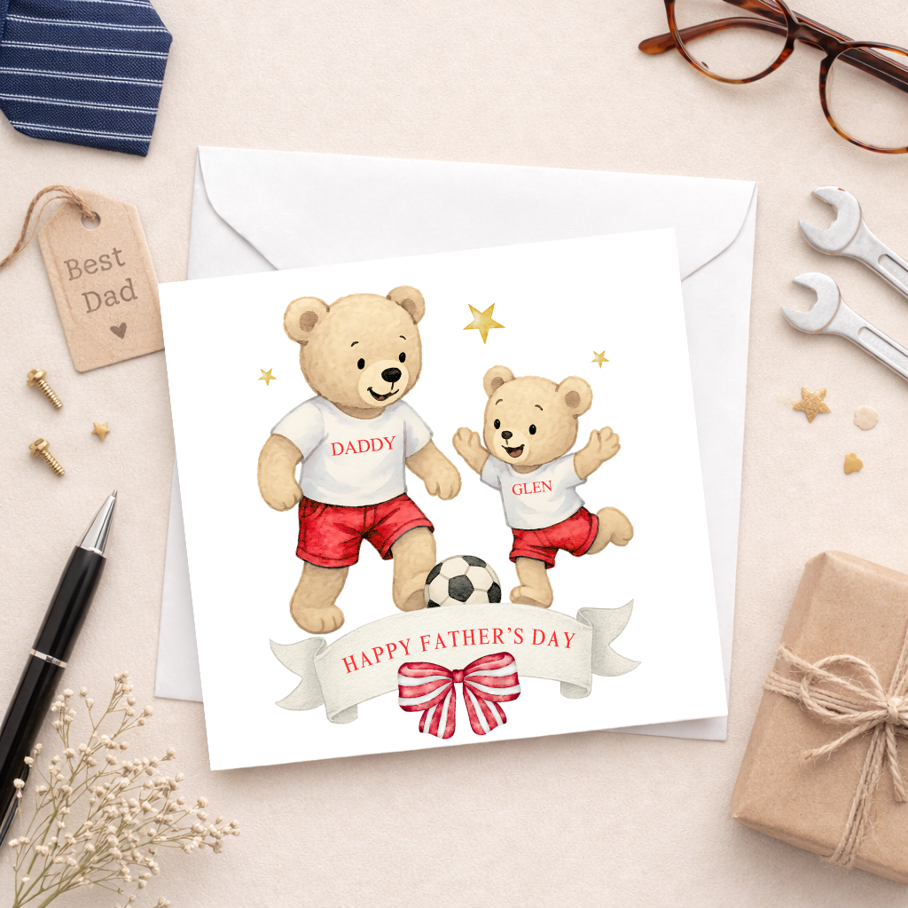 Personalised Bear Ball Card