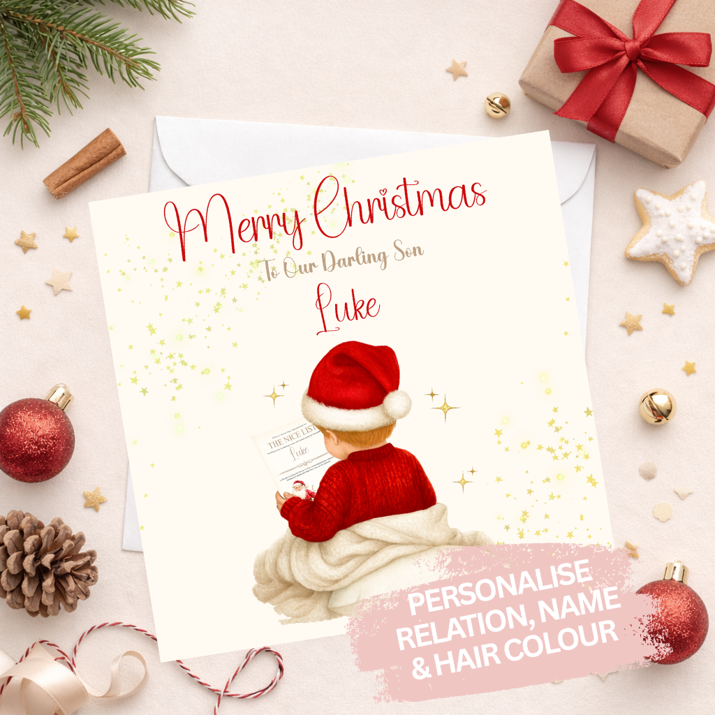 Personalised Santa Boy Card