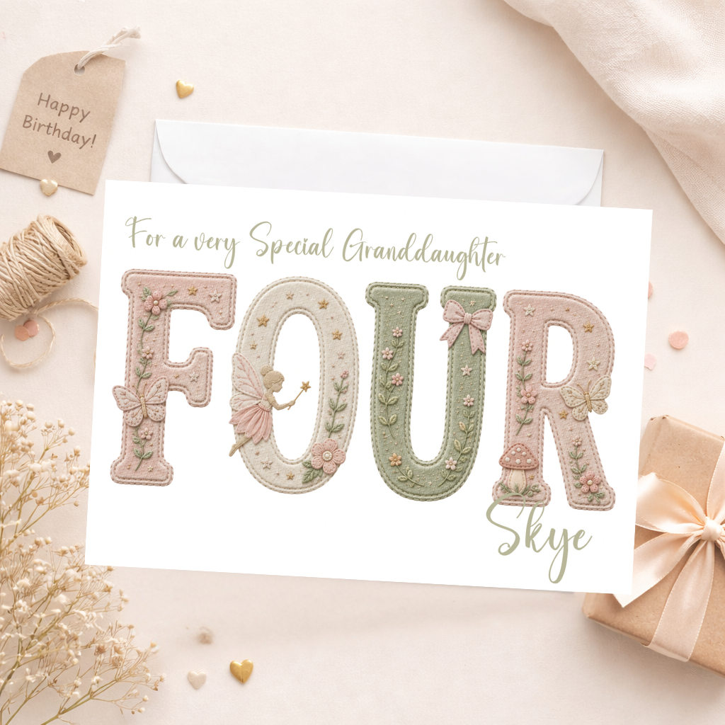 Personalised Birthday Card - Sage & Fairy