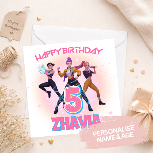 Personalised K-pop Birthday Card