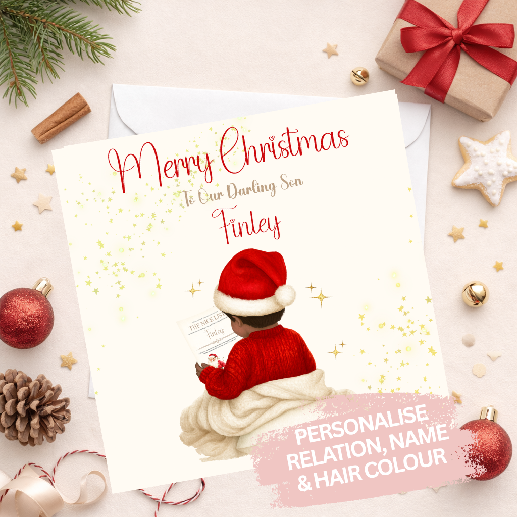 Personalised Santa Boy Card