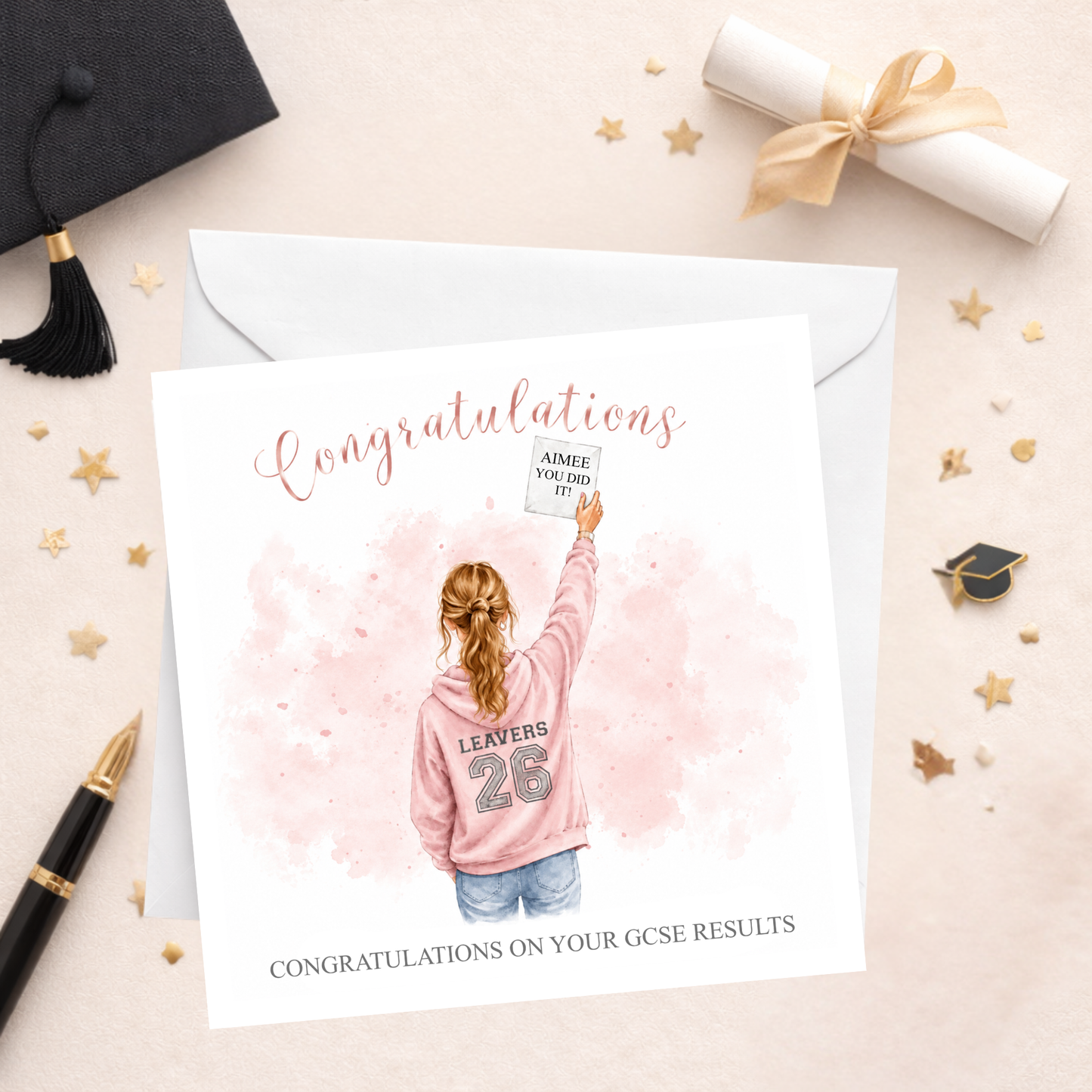 GCSE Leavers Card - Pink