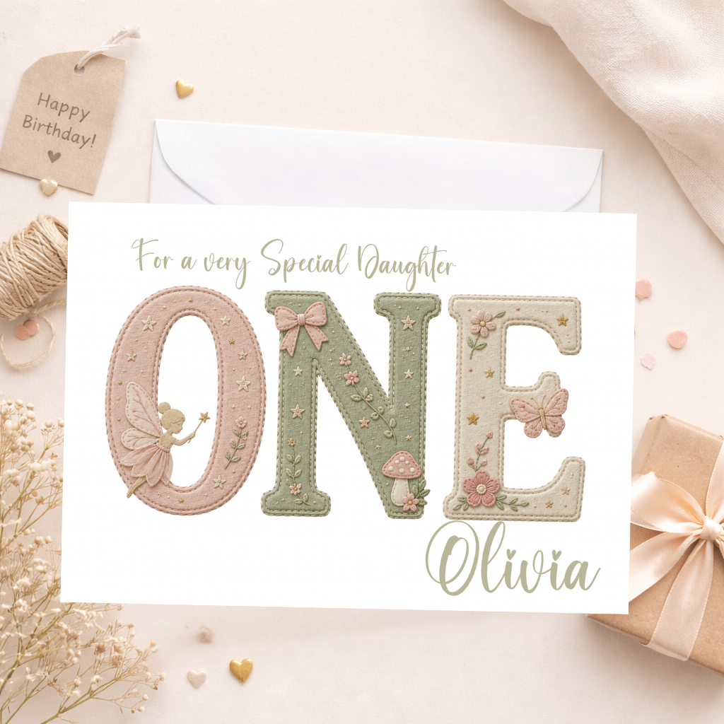 Personalised Birthday Card - Sage & Fairy
