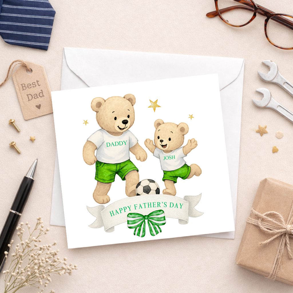 Personalised Bear Ball Card