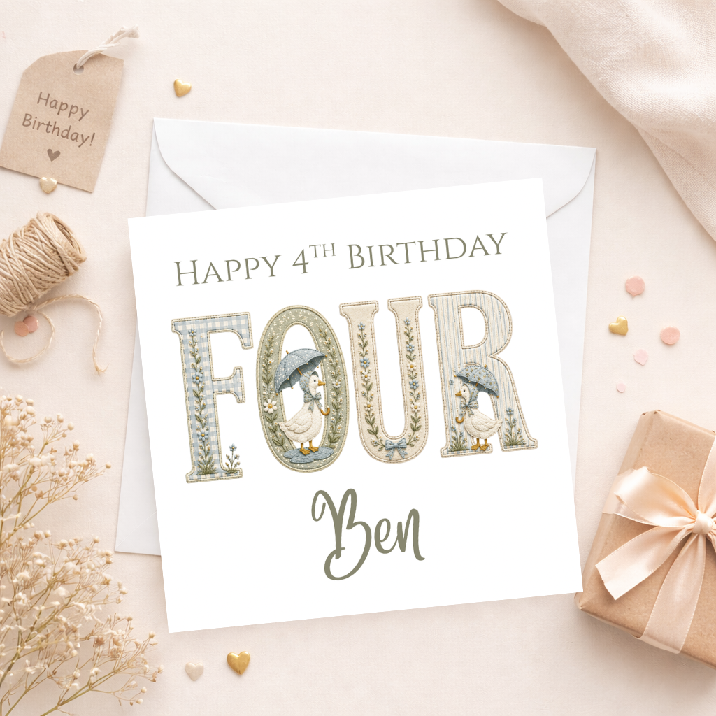Kids Birthday Goose Card