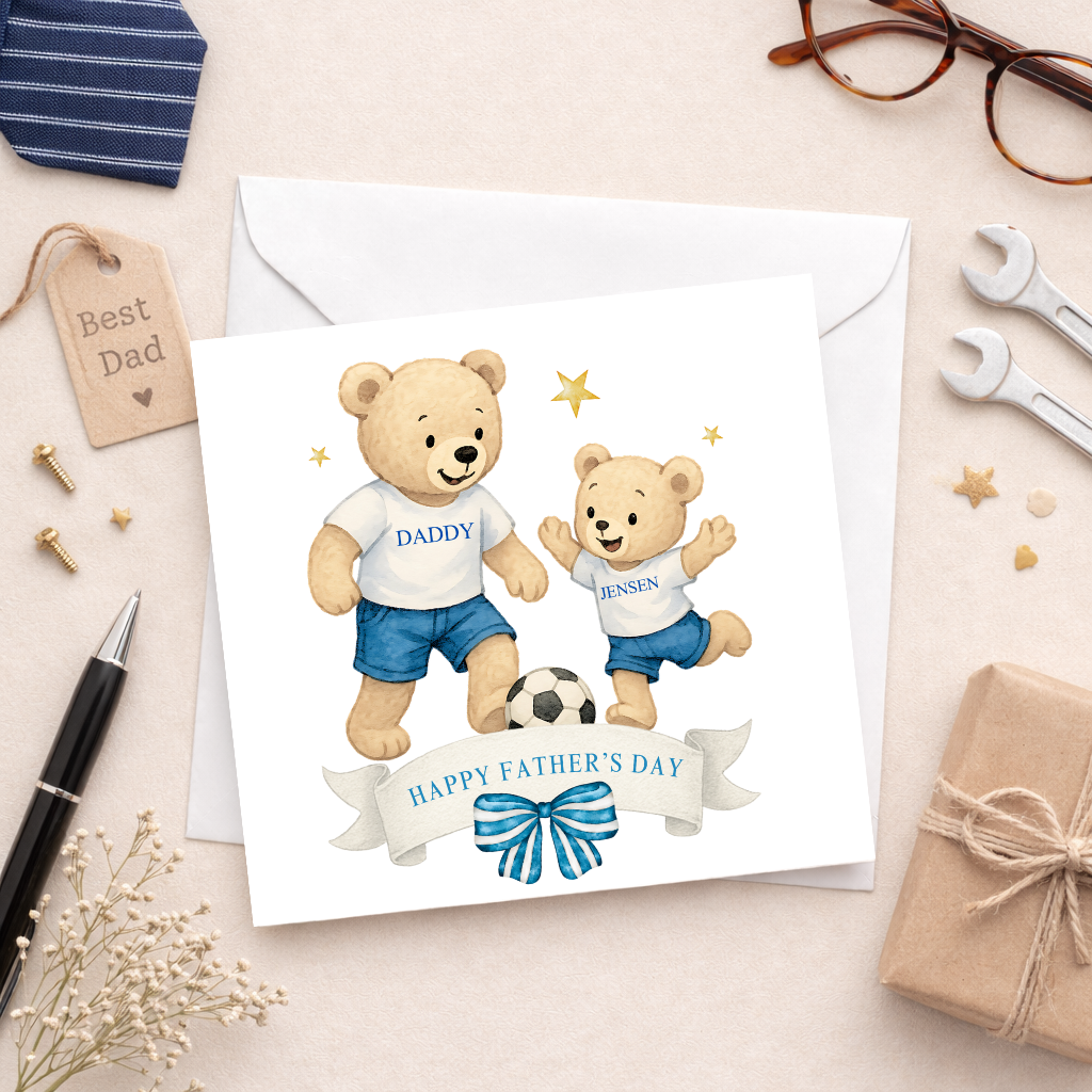Personalised Bear Ball Card