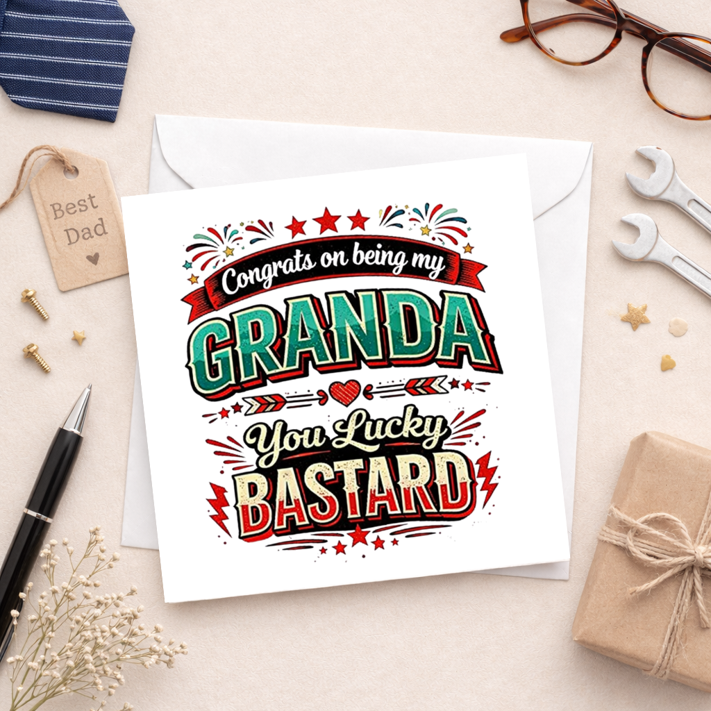 Personalised luck B*****d Card