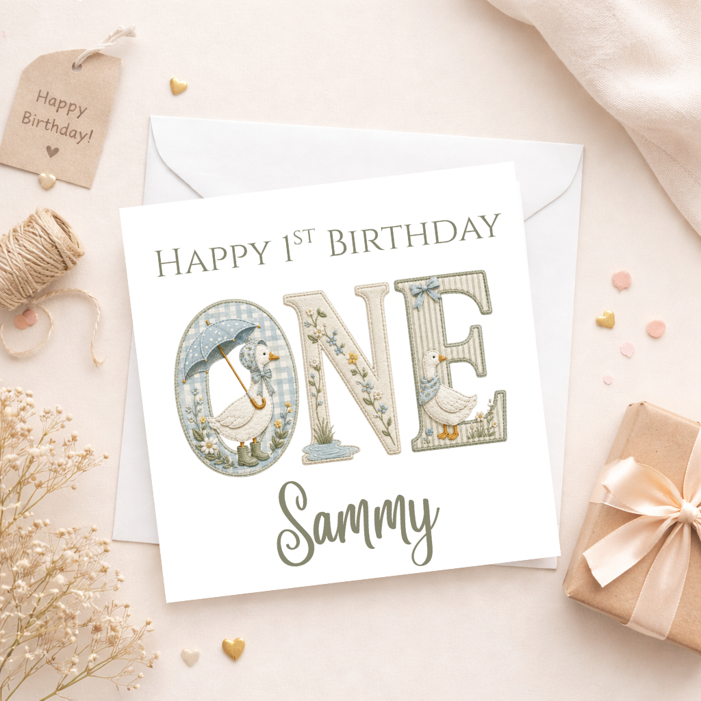 Kids Birthday Goose Card