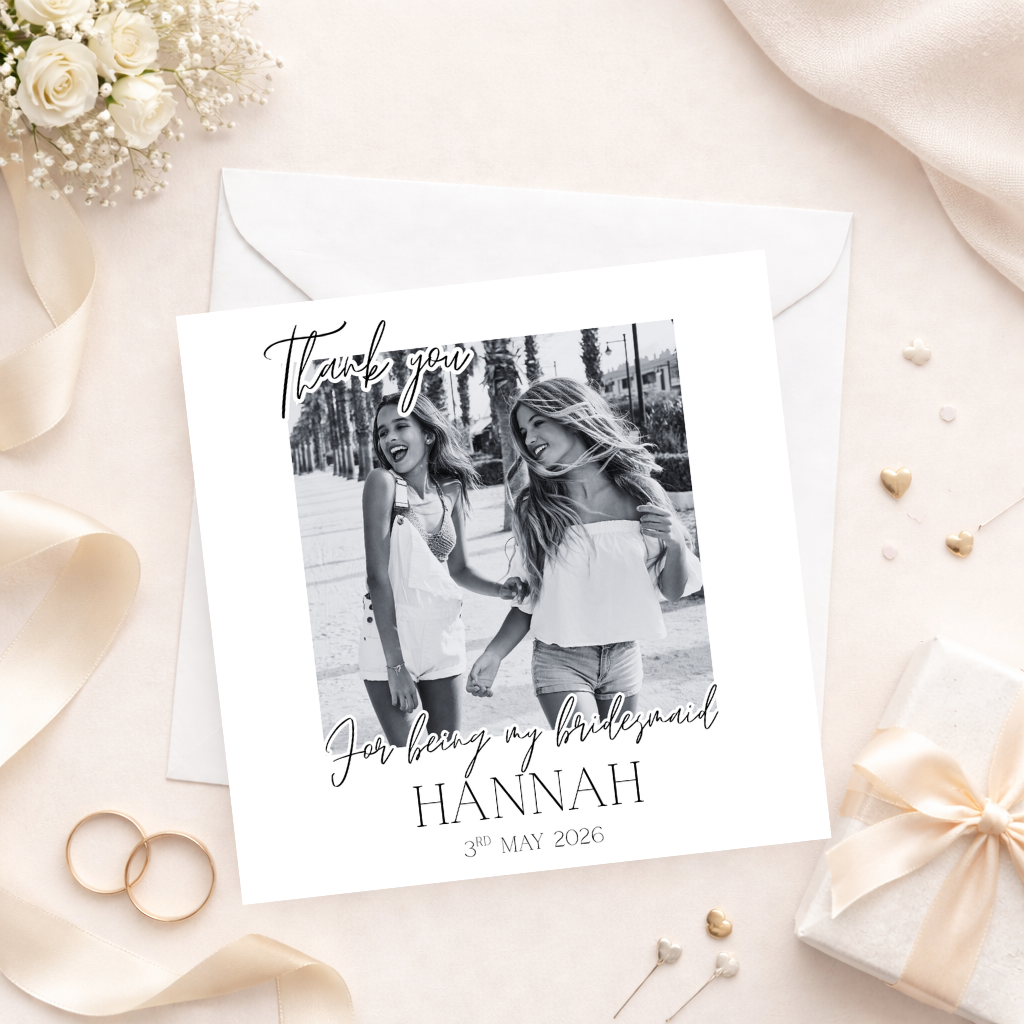 Bridal party Thank you Card