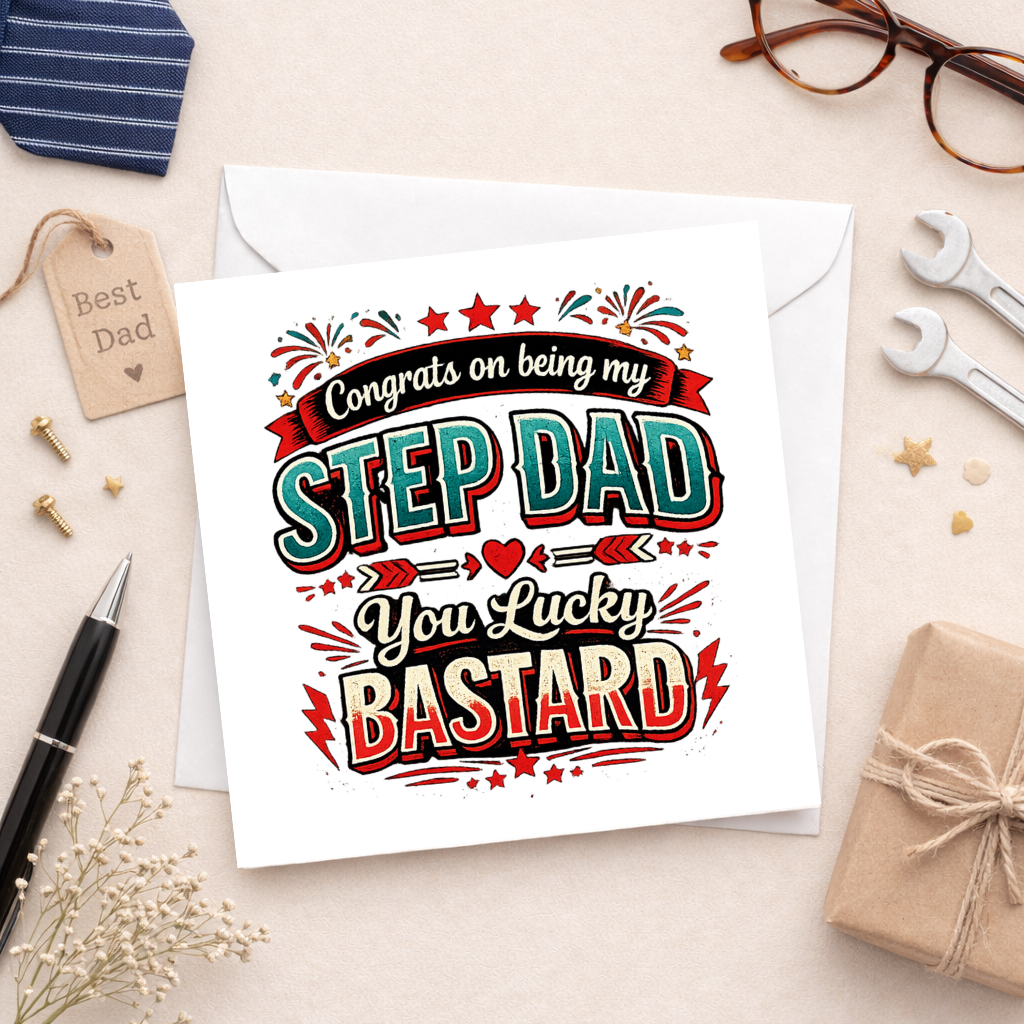 Personalised luck B*****d Card