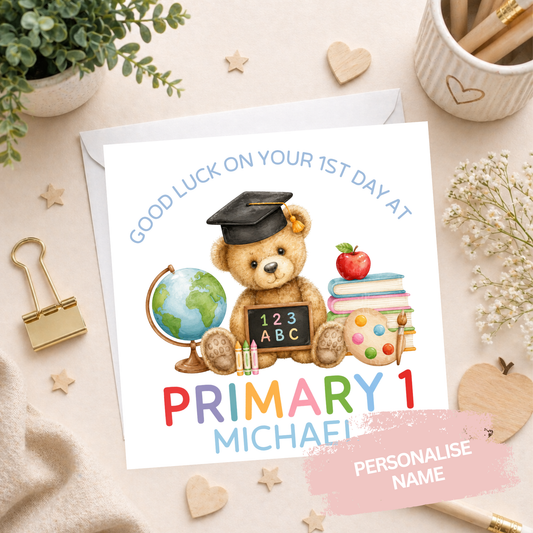 Starting Primary 1 Card - Blue