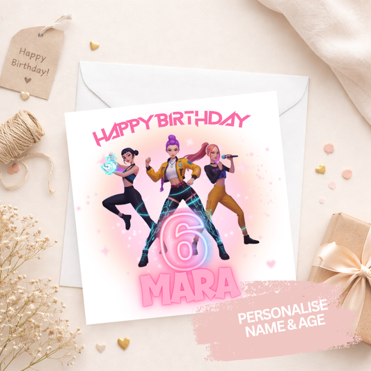 Personalised K-pop Birthday Card