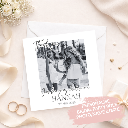 Bridal party Thank you Card