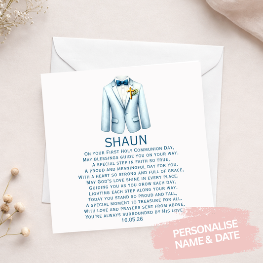 Poem Communion Card - Boy
