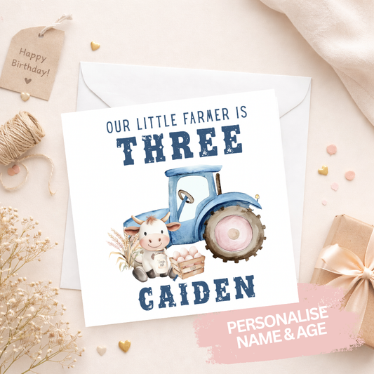 Boy’s Birthday Card - Little Farmer