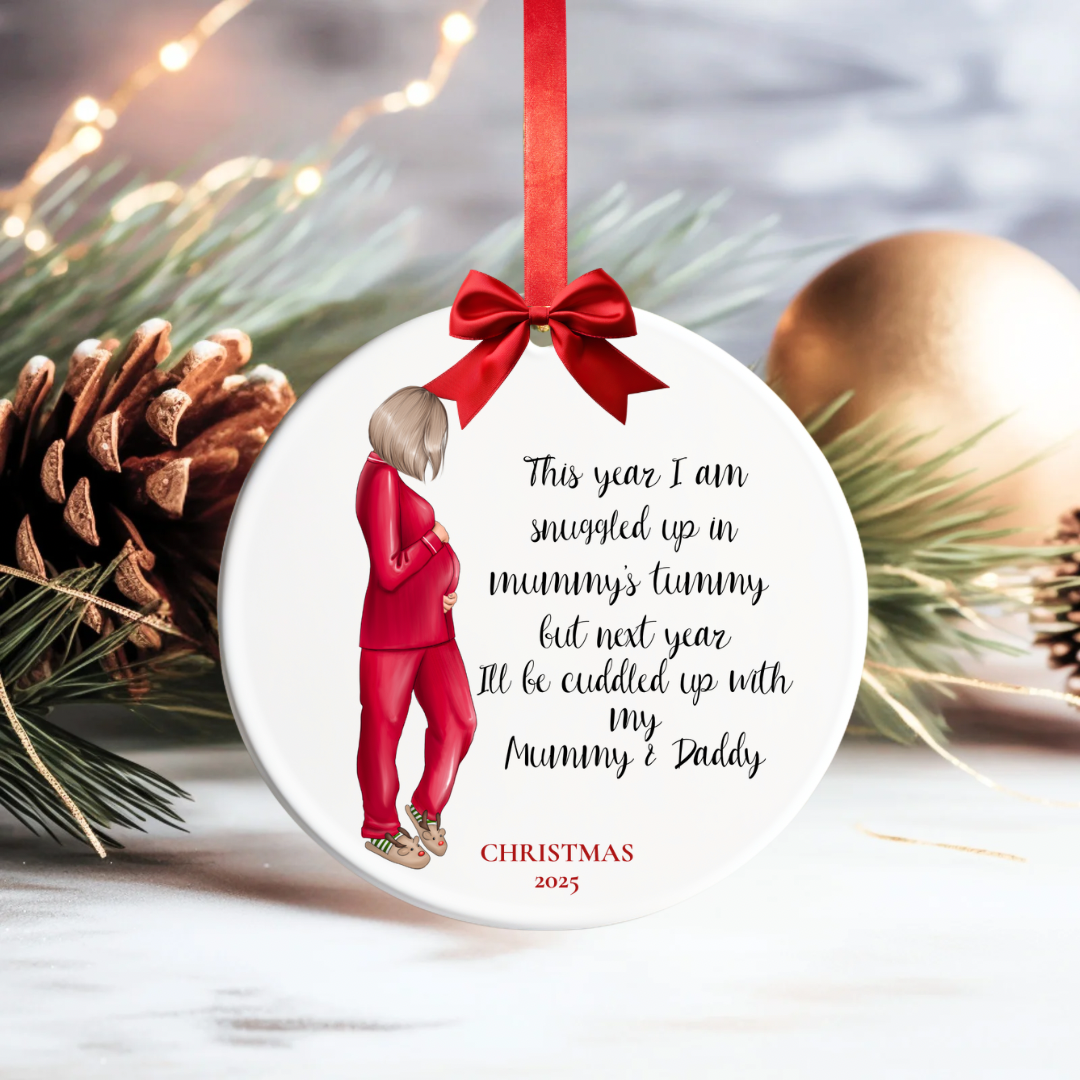 Expecting Mother Christmas Bauble
