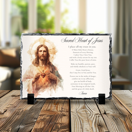Sacred Heart of Jesus Prayer Slate