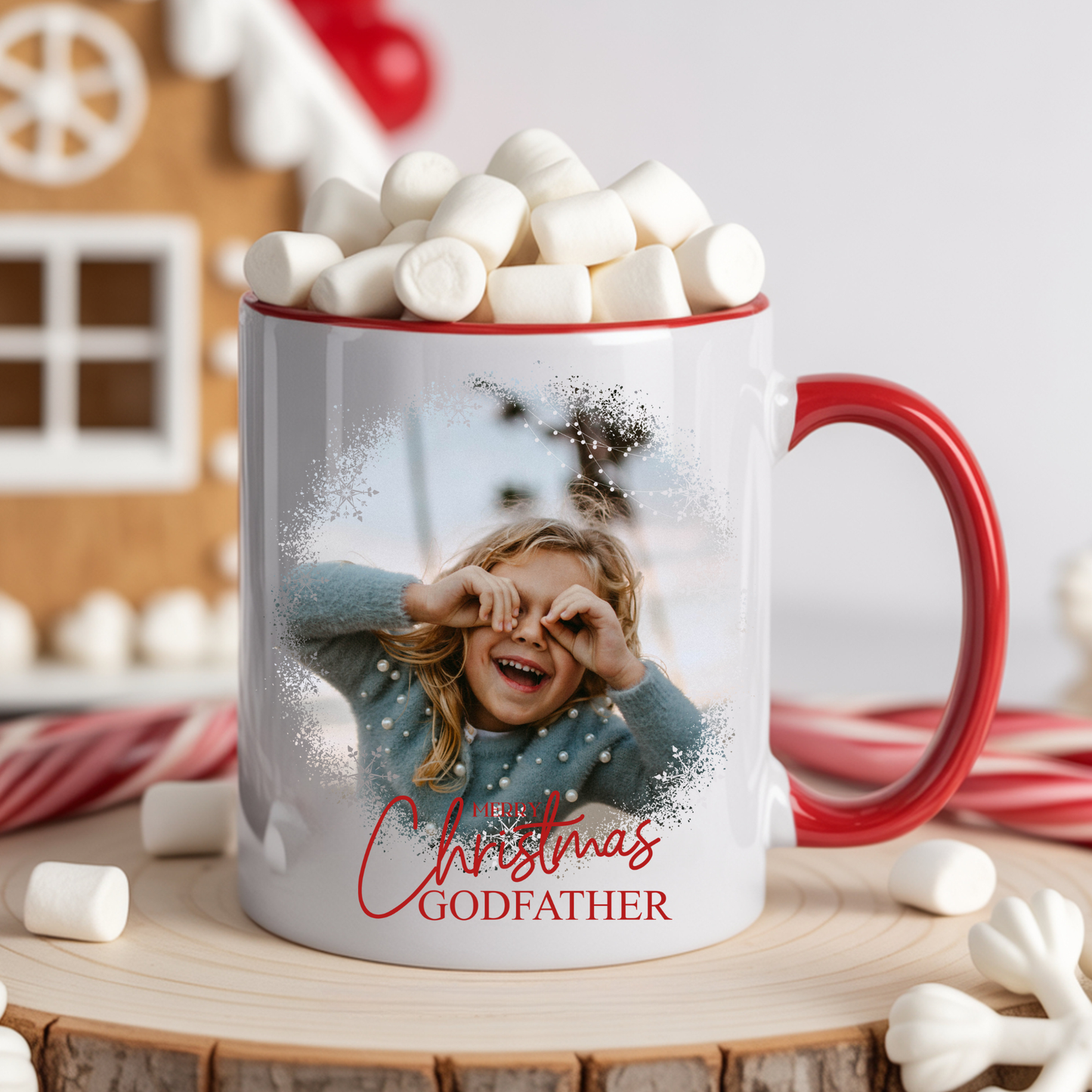 Personalise Christmas photo mug