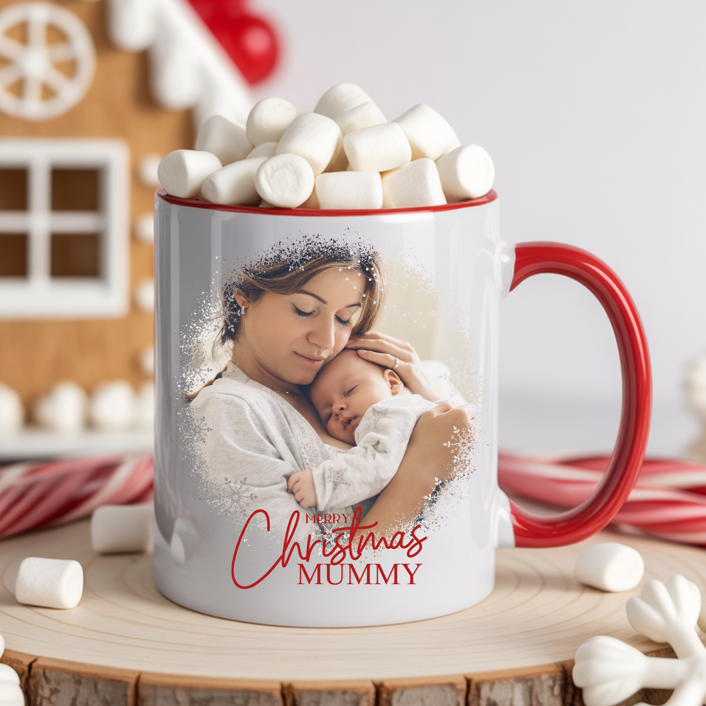Personalise Christmas photo mug