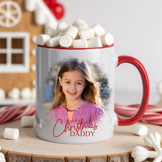 Personalise Christmas photo mug