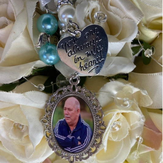 “Always in My Heart” Memorial Charm with Something Blue