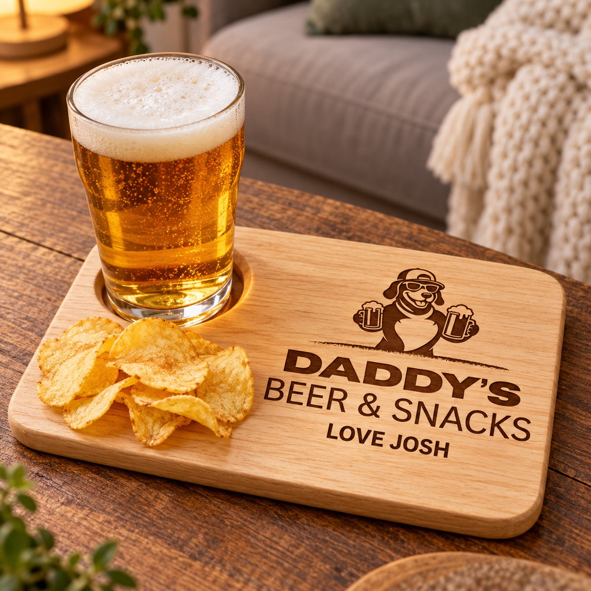 Personalised Beer & Snacks Board