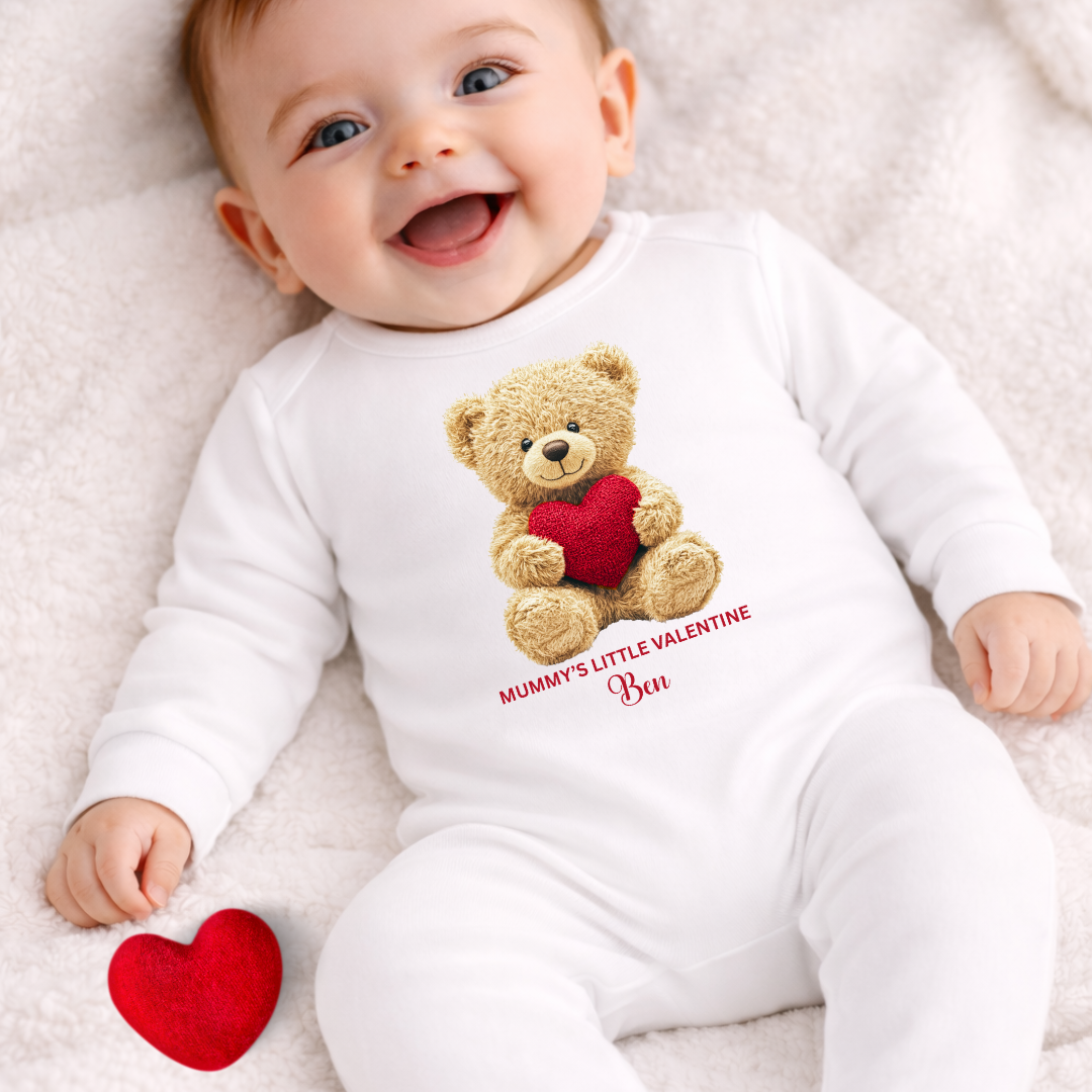Personalised Valentine’s Baby Romper – Your Little Valentine