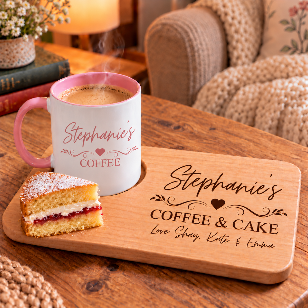 Ladies Personalised Coffee & Cake with Optional Matching Mug