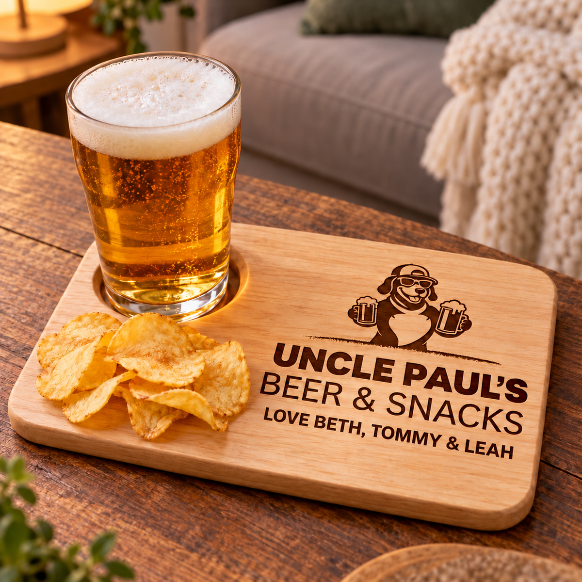 Personalised Beer & Snacks Board