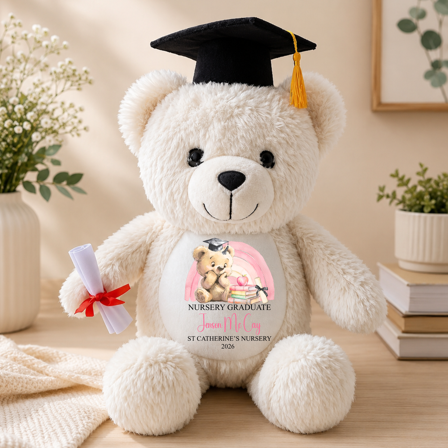 Gradley The Grad Bear - Pink Nursery