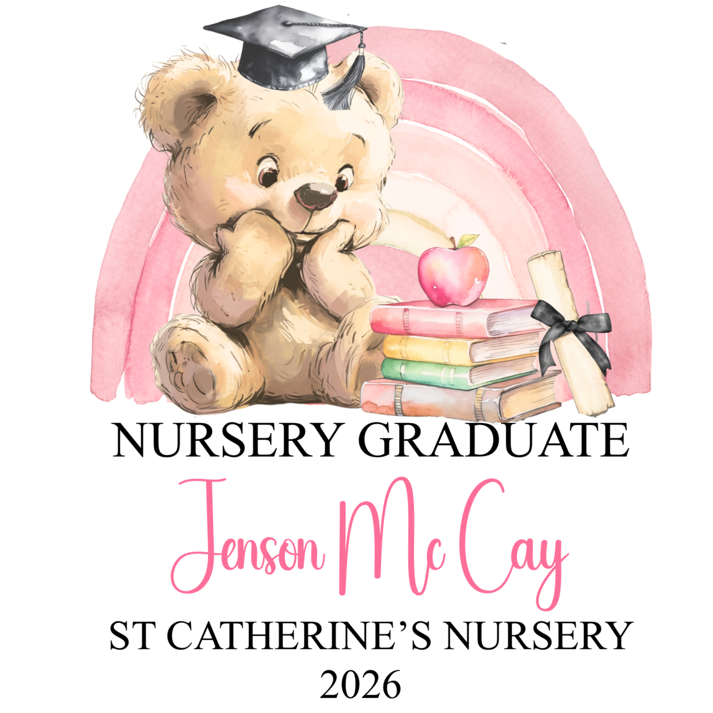 Gradley The Grad Bear - Pink Nursery