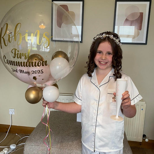 Girls Personalised Satin Pyjamas