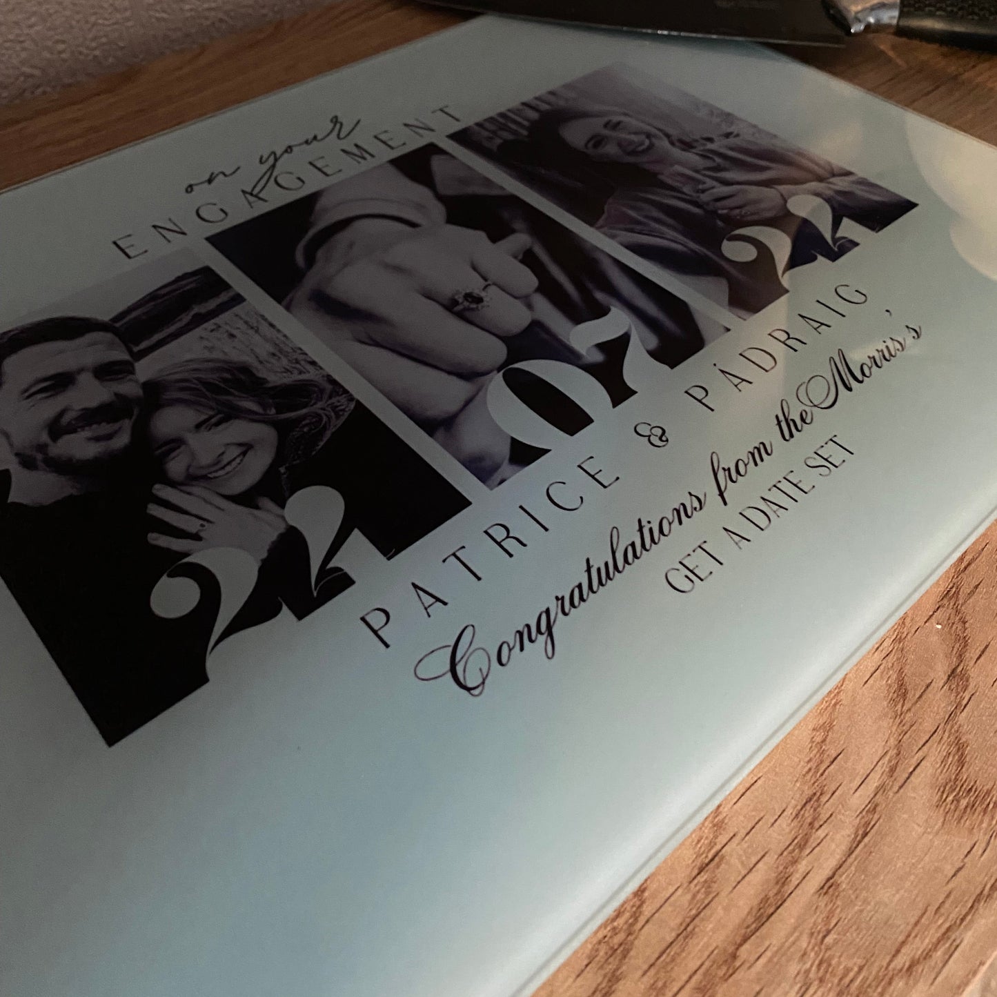 Personalised Engagement Chopping Board – A Love-Filled Keepsake
