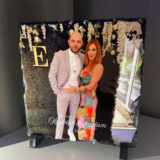 Decorative pillow with a couple on a colorful background