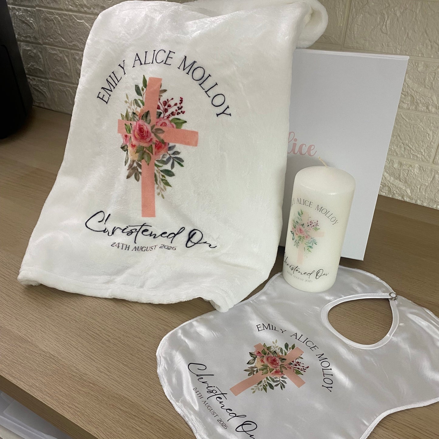 Christening Essentials Gift Set - Flower Cross