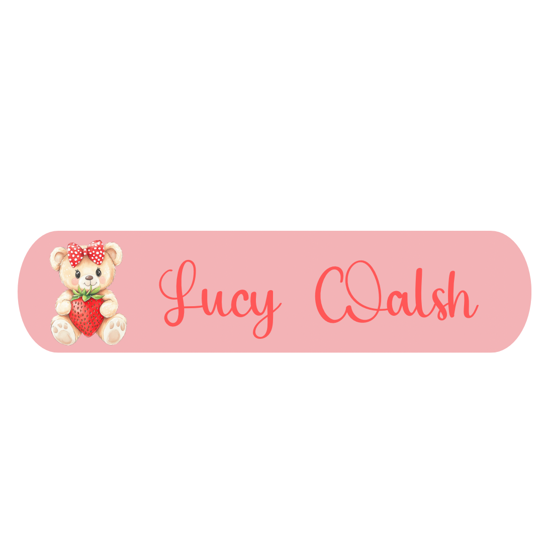25 Personalised Name Tags- Strawberry