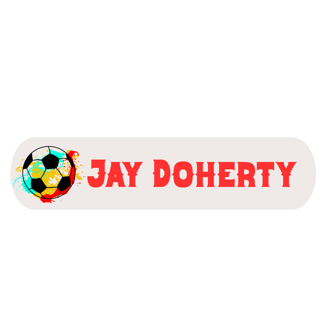 25 Personalised Name Tags- Football