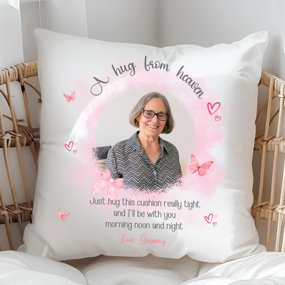 A Hug from Heaven Cushion - Pink Edition
