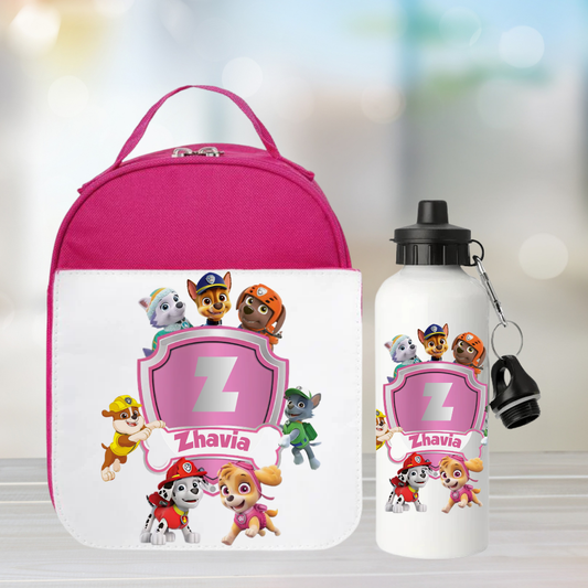 Personalised Paw Patrol Lunch Set - Pink