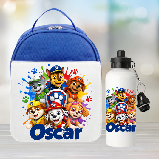 Personalised Paw Patrol Lunch Set - Blue